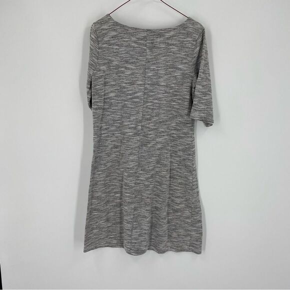 Faded Glory Women’s Boat Neck Short Sleeve Mini Fit and Flare Gray Dress size M - Picture 3 of 4